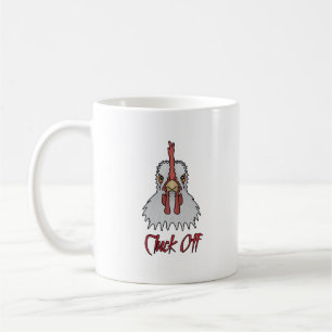 Funny Cartoon Rooster Cluck Off Coffee Tasse