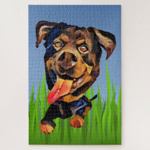 Funny Cartoon Rottweiler Dog 1014 Stück Puzzle