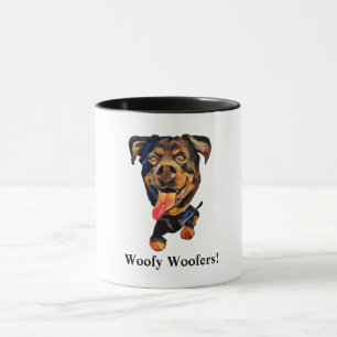 Funny Cartoon Rottweiler Dog Tasse