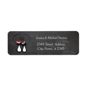 Funny Cartoon Santa Cat Pärchenchalkboard