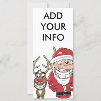 Funny Cartoon Santa und Rudolph