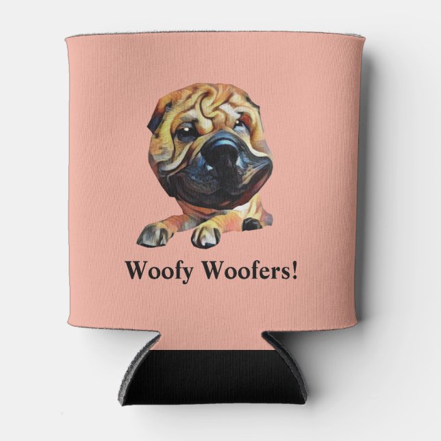 Funny Cartoon Shar Pei Can Cooler Dosenkühler (Vorderseite)