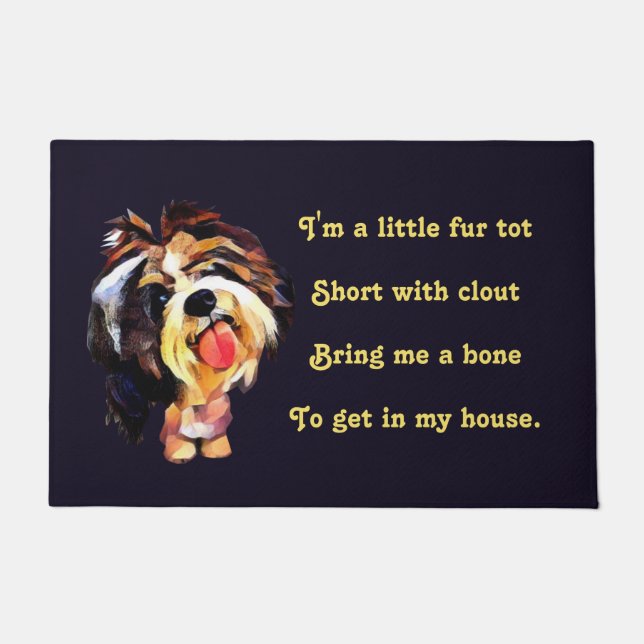 Funny Cartoon Shih Tzu Dog Doormat Fußmatte (Vorderseite)