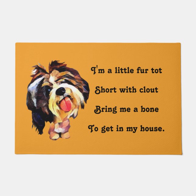 Funny Cartoon Shih Tzu Dog Doormat Fußmatte (Vorderseite)
