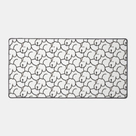 Funny Cartoon Sitting Dogs Desk Mat Schreibtischunterlage