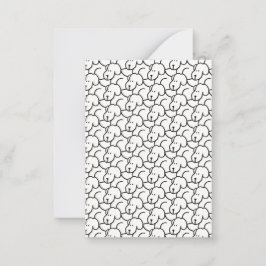 Funny Cartoon Sitting Dogs Mitteilungskarte