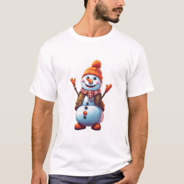 Funny Cartoon Snowman T-Shirt