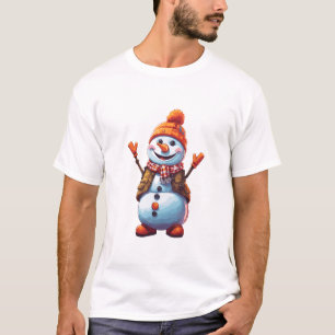 Funny Cartoon Snowman T-Shirt