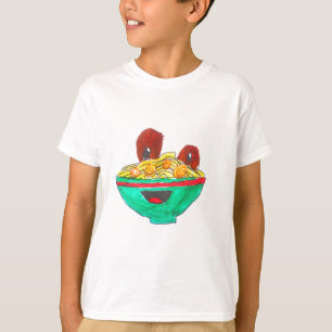 Funny Cartoon Spaghetti Fleischbällchen Kunst T-Shirt