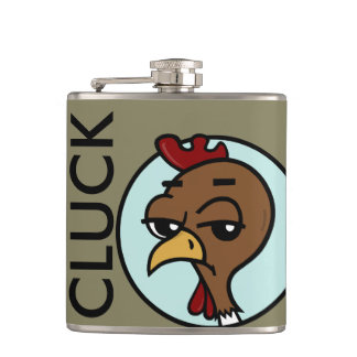 FUNNY CARTOON STILE CHICKEN VINYL WRAPPY FLASK FLACHMANN