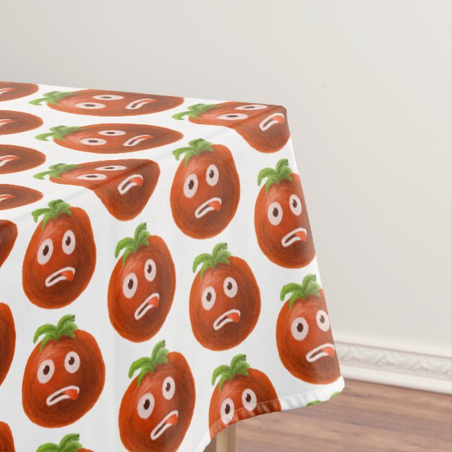 Funny Cartoon Tomato Pattern Tischdecke (Beispiel)