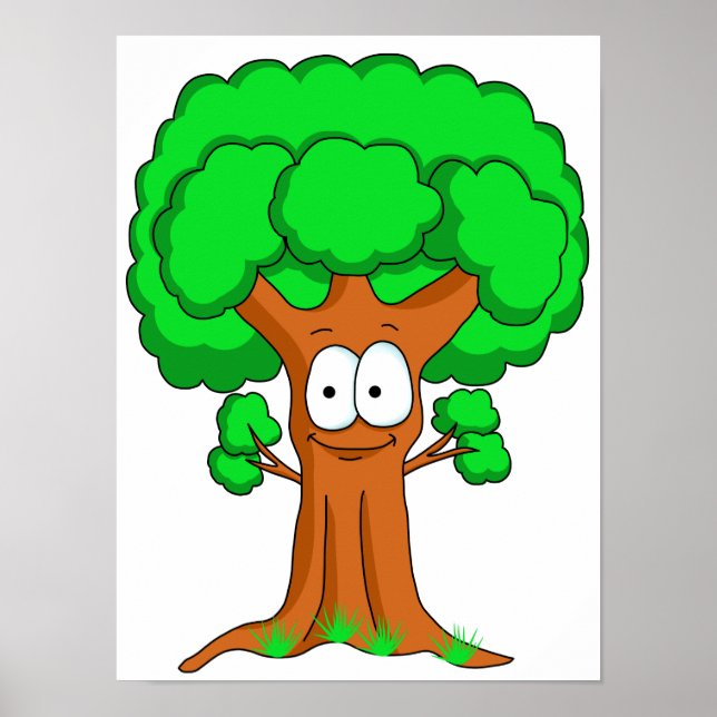 Funny Cartoon Tree Poster (Vorne)