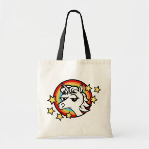 FUNNY CARTOON UNICORN BUDGET TOTE BAG TRAGETASCHE