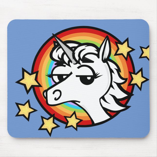 FUNNY CARTOON UNICORN MAUSPAD (Vorne)