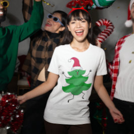 Funny Cartoon Weihnachtsbaum, Weihnachtsmannmütze  T-Shirt
