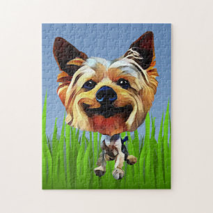 Funny Cartoon Yorkie 252 Piece Puzzle