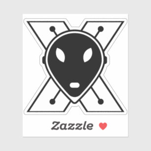 Funny Cartoons Letter X Aufkleber