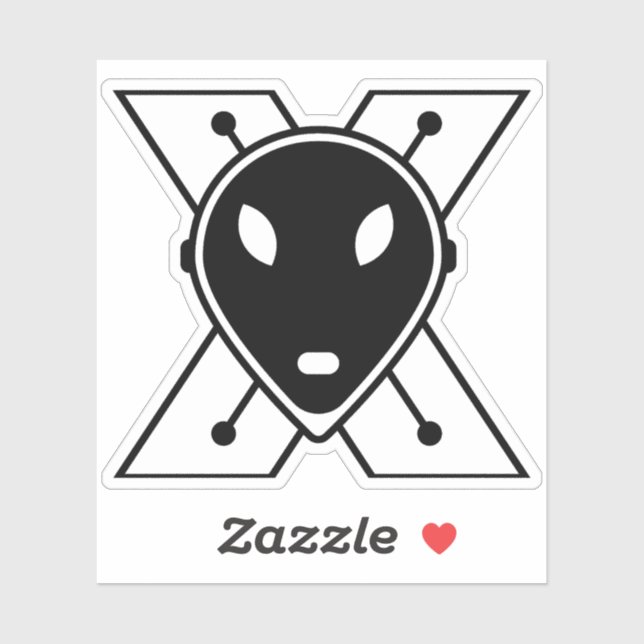 Funny Cartoons Letter X Aufkleber (Blatt)