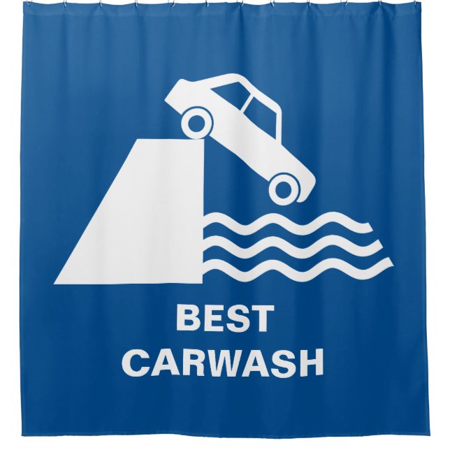 Funny Carwash Sign Duschvorhang (Vorderseite)