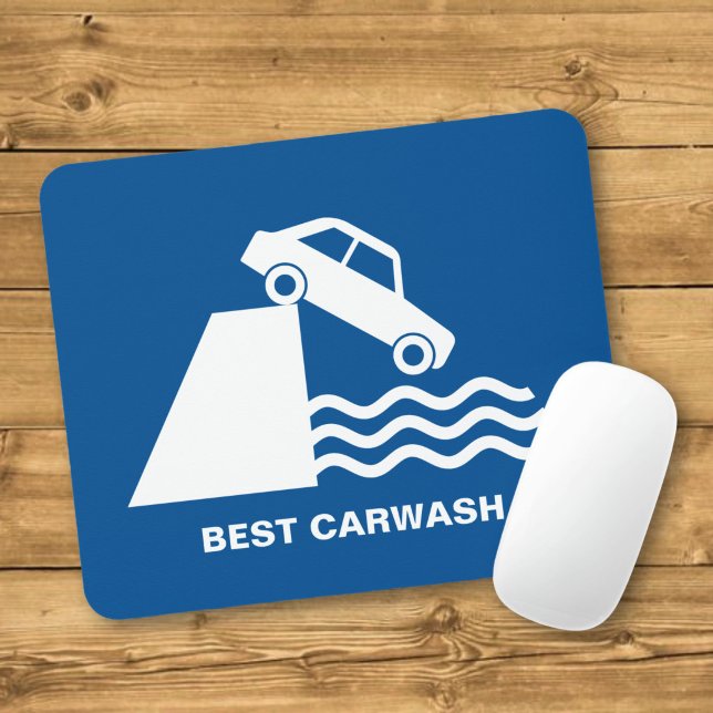 Funny Carwash Sign Mousepad (Von Creator hochgeladen)