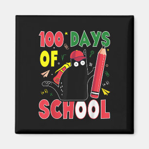 Funny Cat 100 Days of School Kitten Stift 100th D Magnet