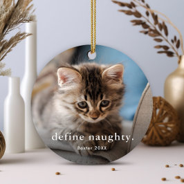 Funny Cat 2 Foto Weihnachten Ornament Aus Metall