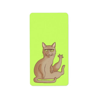 Funny Cat Adressaufkleber