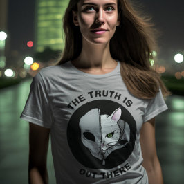 Funny Cat Alien Die Wahrheit ist da draußen T-Shirt