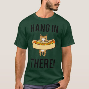Funny Cat and Hot Dogs Spaß Orange Tabby Cat T-Shirt