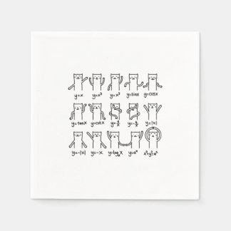 Funny Cat and Mathe, Cat and Algebra Lover, Funny  Serviette