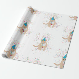 Funny Cat Animals mit Party Geschenkpapier