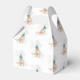 Funny Cat Animals mit Party Geschenkschachtel