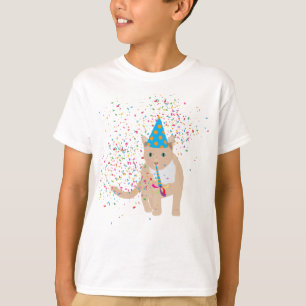 Funny Cat Animals mit Party T-Shirt