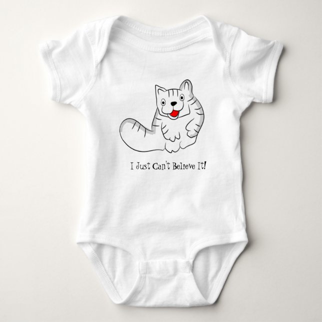 Funny Cat Baby Bodysuit Baby Strampler (Vorderseite)