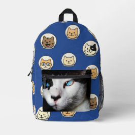 Funny Cat Backpack With Custom Photo Option Bedruckter Rucksack