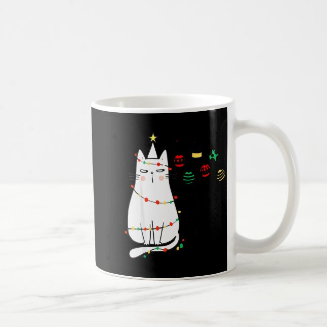 Funny Cat Ball Buster Christmas Humor  Kaffeetasse (Rechts)