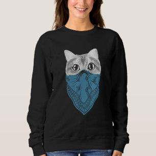 Funny Cat Bandana Sweatshirt
