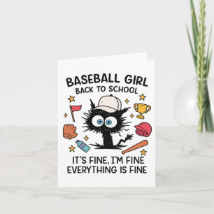 Funny Cat Baseball Girl Es ist gut, dass ich gut b Karte