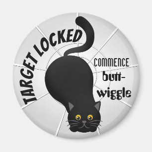 Funny Cat bereit zum Pointieren Magnet