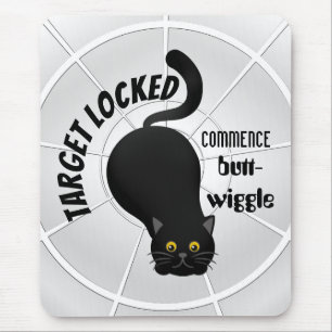 Funny Cat bereit zum Pointieren Mousepad