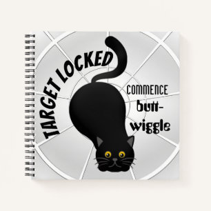 Funny Cat bereit zum Pointieren Notizbuch