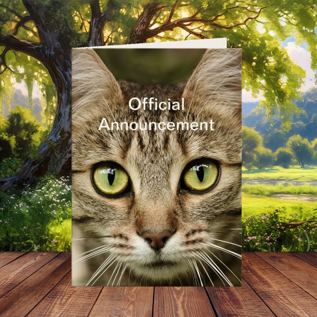 Funny Cat Best Vater Vathers Day Card Karte (A cute Father's Day card featuring a cat announcing Dad to be the best Cat Dad ever)