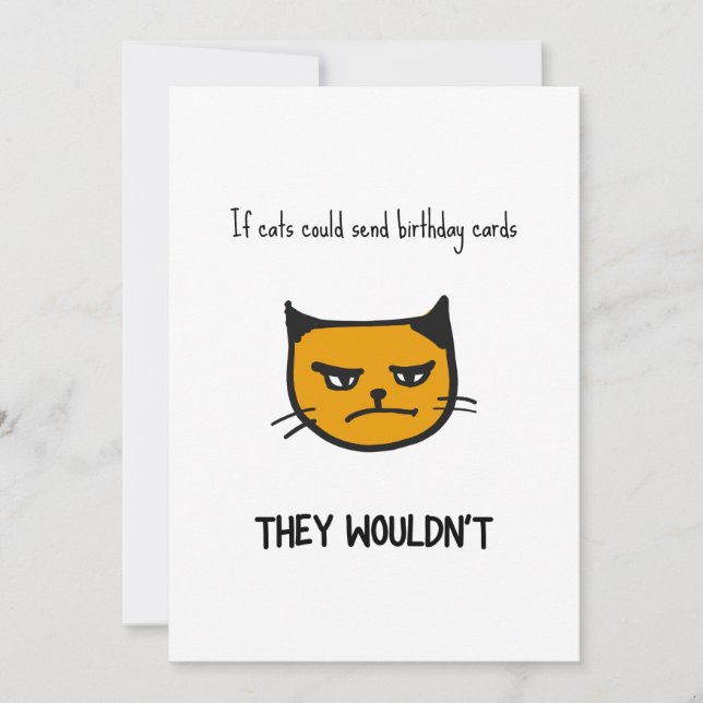 Funny Cat Birthday Card (Vorderseite)