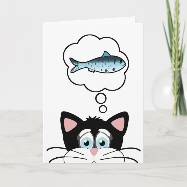 Funny Cat Birthday Card Karte (Vorderseite)