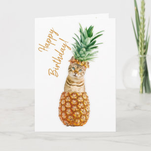 Funny Cat Birthday Card Karte