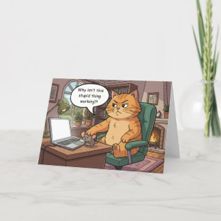 Funny Cat Birthday Card Karte