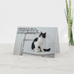 Funny Cat Birthday Greeting Card  Karte<br><div class="desc">Funny Cat sitting Birthday greeting Card for the cat lovers in your life. This cute greeting card is a perfekt way to wish Happy Birthday to a friend,  co-worker,  family member or a special someone.</div>
