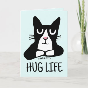 FUNNY CAT BIRTHDAY HUG LIFE PANDA KITTY GREETING FEIERTAGSKARTE