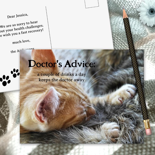 Funny Cat Booze Holen Sie sich bald gut Postcard Postkarte (Von Creator hochgeladen)