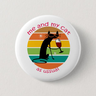 Funny Cat Button
